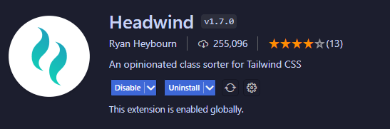 Best practice in Tailwind with Headwind extension in VS Code